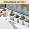 JoyHuaTrade 5 PCS Plastic Plant Tray Saucer, Rectangular Windowsill Plant