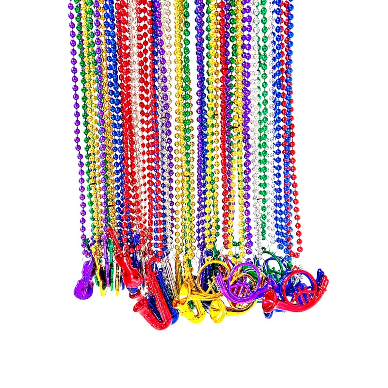 YSPPF 36Pcs Mardi Gras Bead Necklace Bulk Multi Colors Mardi