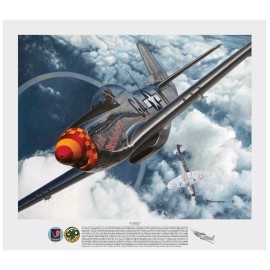 WWII, Lt Frey Pilot in 1945, signed and numbered limited edition print 18x21