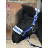 Christmas Print Blue Headcollar Lead Rope Set for Mini Shetland