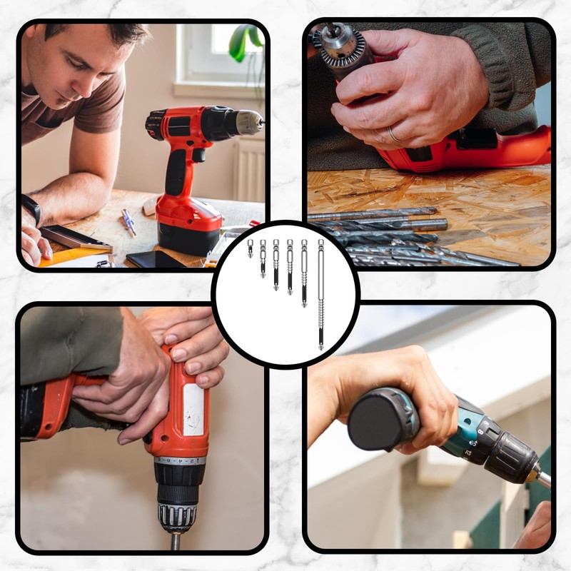 Magnetic Drill Bits,Bit Set,6 Pcs Anti-Slip Magnetic Durability Bits Set