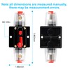 20 Amp Audio Circuit Breaker,12V-24V DC Fuse Holder,20-300A Breaker Switch,Inline