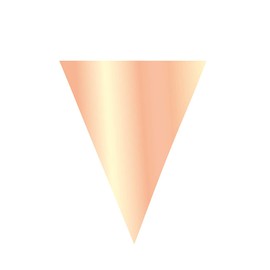 OAK TREE 649545 Metallic Solid Colour Bunting 20 Flags 20cm x 30cm 10m Rose Gold