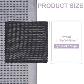BENECREAT 5 Yard Black Sequin Mesh Fabric, 44 Inch Width Glitter Mesh Fabric for Sewing, Home Decoration, Clothing and Sewing Accessories