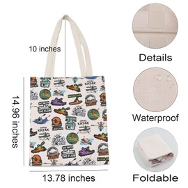 Kayaker Water Sport Gift Idea Kayaking Makes Me Wet Tote Bag Kayaking Lover Outdoor Sport Shopping Bag, Kayaker Mode, Medium