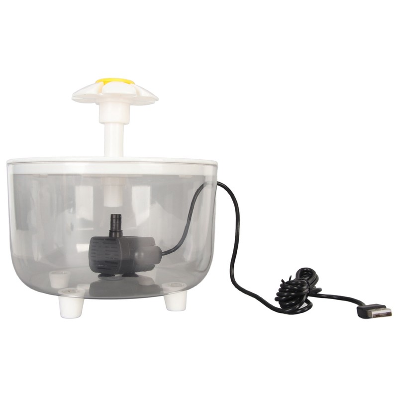 Cat Water Fountain Automatic Circulation USB Transparent Water Tank Silent