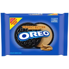 OREO Peanut Butter Creme Chocolate Sandwich Cookies, Family Size, 17 oz