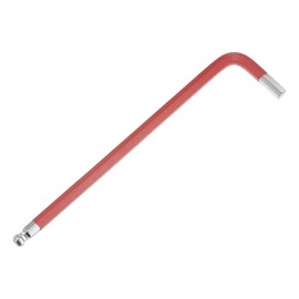 M METERXITY Ball End Hex Key Wrench, 6mm L Shape Long Arm S2 Steel Repairing Tool for Bicycle/Furniture/Equipment/Motorcycle/Machinery, Metric Hexagonal Wrench [Red]
