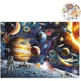 Genérico Rompecabezas de 1000 Piezas con póster para Adultos y niños, Rompecabezas Educativo, Juego Familiar, decoración del hogar (turista Espacial