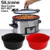 Slow Cooker Liners fit with Crock-Pot 6-8 QT,Foldable Reusable Silicone