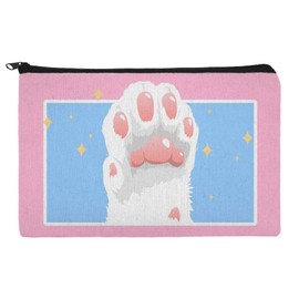 GRAPHICS & MORE Cat Paw Toe Beans with Cute Sparkles Makeup Cosmetic Bag Organizer Pouch