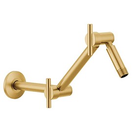 Moen S116BG Acc-Premium 16 in. Pivoting Adjustable Shower Arm, Brushed Gold