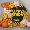 Laeacco 6.5x6.5ft Construction Theme Birthday Round Backdrop Crane Dump Digger