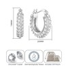Philip Jones Silver Plated 20mm Pave Hoop Earrings Created with