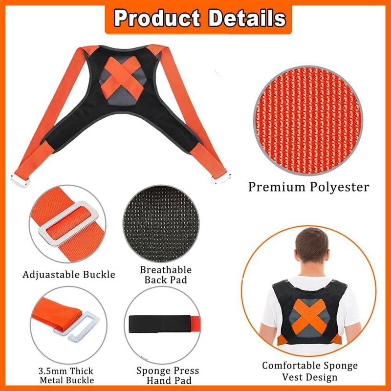 Moving Straps - 2-Person Forearm Lifting Harness | Portable Adjustable
