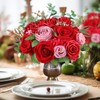 AGIRL Red Artificial Flowers Combo Fake Flowers Red Rose Silk