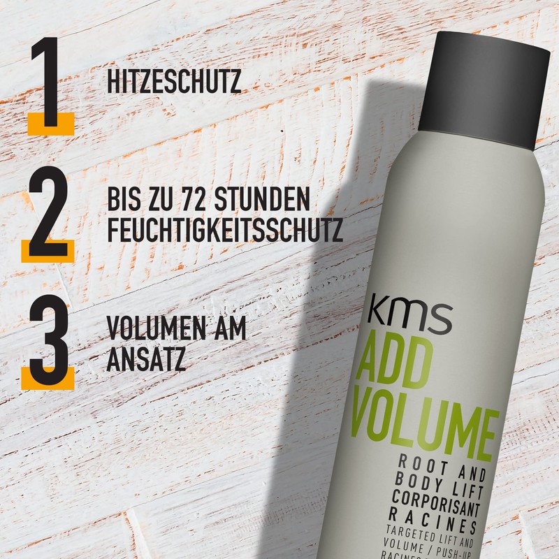 KMS ADDVOLUME Root and Body Lift for Fine, Tired Hair,