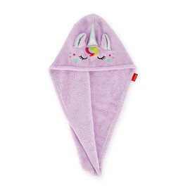 Legami - Hair Turban Love My Hair Quick Dry Microfiber Super Absorbent Soft Anti-Frizz Towel for Women Button Closure Unicorn