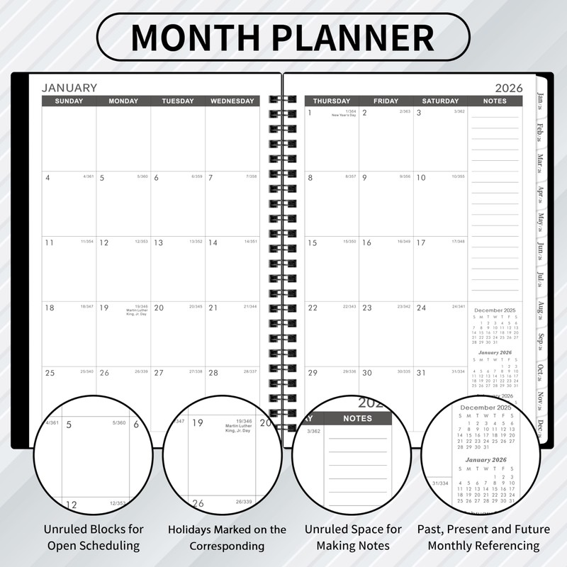 2026-2030 Monthly Planner/Calendar - Jul. 2026 - Dec. 2030, Monthly