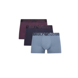 Emporio Armani Men's 3 Pack Trunk, Marine/Storm