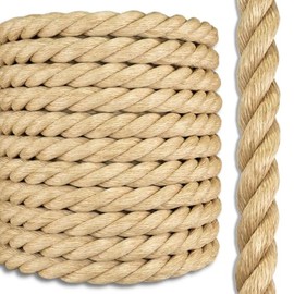 Promanila Rope | Synthetic Unmanila | 3 Strand Twisted | Weather-Resistant for Indoor or Outdoor Decorative Projects | 1 1/2 inch x 25 feet
