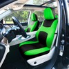 Automotive Seat Covers Green Universal Fit Combo Set with Steering