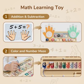 TOP BRIGHT Learning Toys for 2-4 Years - Magnetic Color and Number Maze, Math Manipulatives Homeschool Supplies for Kid, Montessori Toy for 3 4 5 Year Old Boys Girls Preschool Kindergarten