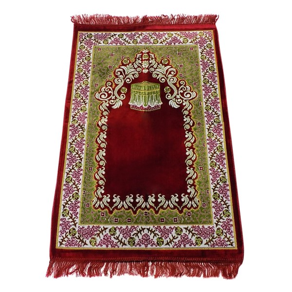 Islamic Prayer Rugs Made in Turkey with Fine Velvet (Red)