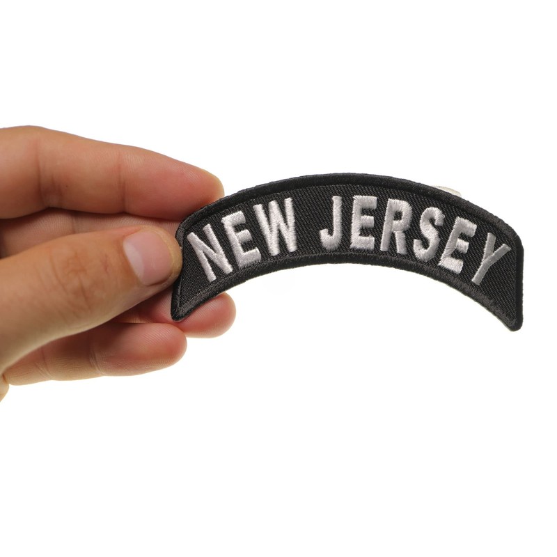 New Jersey Patch - 4x1.75 inch. Embroidered Iron on Patch