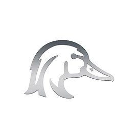 Wooden Duck Sticker Vinyl Decal Notebook Car Window Laptop 5" x 3.25" (Silver)