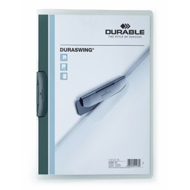 Durable Duraswing 229037 Clip Folder for 30 Sheets A4 - Graphite (Pack of 25)