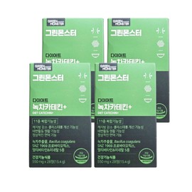 Green Monster Diet Green Tea Catechin, 28 tablets, 15.4g, 4 boxes / 그린몬스터 다이어트 녹차카테킨, 28정, 15.4g, 4박스