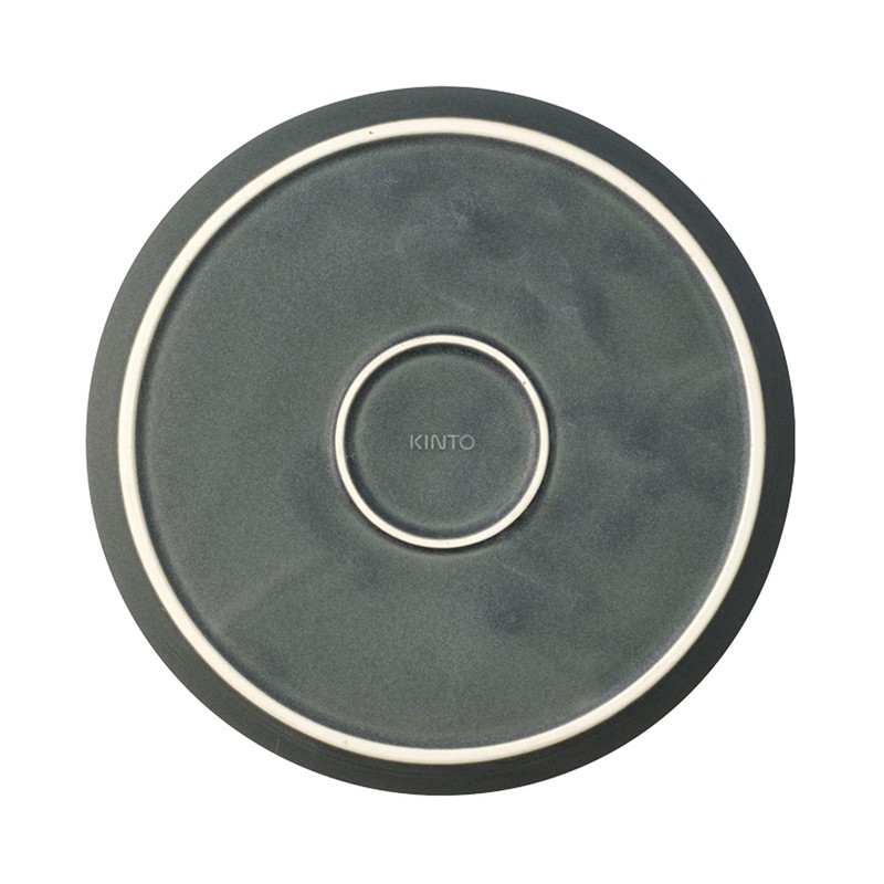 KINTO FOG Plate, 7.9 inches (200 mm), Dark Gray, Microwave