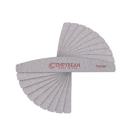 Empyrean Premium Nail Files | Made in USA | Coarse 100/180 Medium | Disinfectable Washable Reuseable | Zebra Bow Shape Nail File (10 Pack)