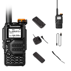 Quansheng UV-K5 Radio USB-C Charging Dual Band Two Way Radio Long Range for Adult 5W Long Range Handheld Radio NOAA Scrambler/DTMF One Key Copy Frequency