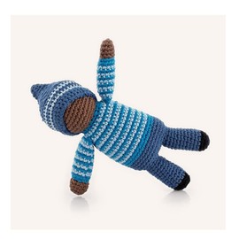 ebble | Handmade Pixie Rattle - Acorn - Red | Crochet | Fair Trade | Pretend | Imaginative Play | Montessori | Machine Washable