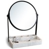 Artfrog Vanity Mirror with Marble Tray, Makeup Mirror with Tray,Table