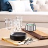 HAOCOO Round Drink Coasters With Holder (Set of 6), Absorbent