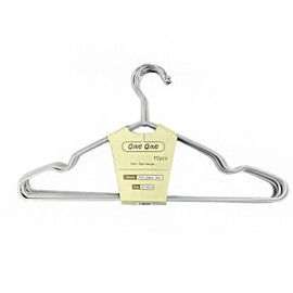 Set of 10 hangers 20cmX40cm colorless pvc coated hangers 6210 (black 10p) 3ea