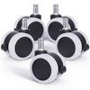 LIHAO 5pcs Replacement Office Chair Wheels Resistant with Safty Brake