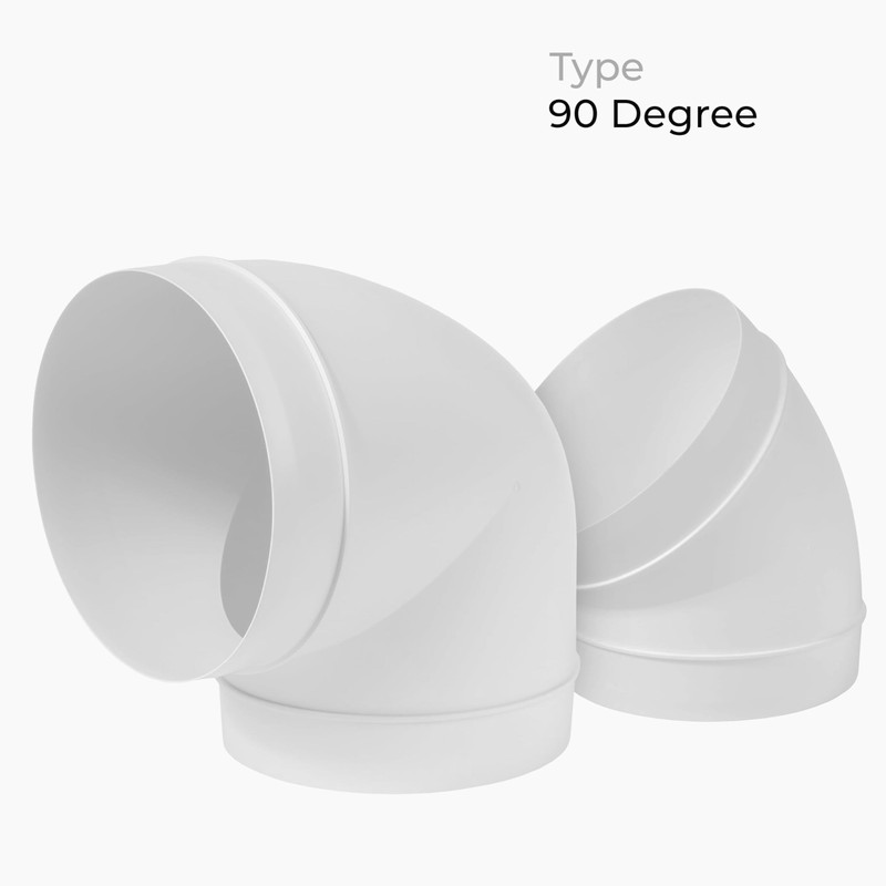HVAC OV 6” Inch Round Duct Elbow 90 Degree for