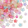 arricraft 200 Pcs Acrylic Flower Beads, 2 Styles Mixed Colors