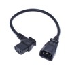 Toptekits C14 to Angled C13 Power Cords - 2ft/60cm, Left