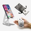 DFLS-K014 Smartphone Stand, Tabletop, Aluminum, Smartphone Stand, Foldable, Stepless Angle