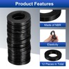 sourcing map 12 Pcs Solid Nitrile Rubber Flat Washer DN25