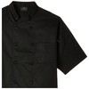 Chef Code Men's Short Sleeve Unisex Classic Chef Coat, Black,