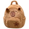 Mochila Bolso Peluche Afelpada Backpack Moda Adorable Escolar Suave Capybara