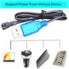 2 PackUniversal 3.7V USB Charger Cable with SM-2P Plug for
