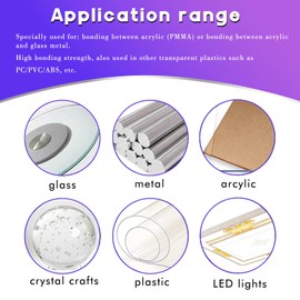 EDSRDXS UV Bonding & Welding Glue Kit UV Super Hard Glue with 5W 395nm UV Light,Quick-Drying for Narrow Fracture Surfaces, Strong Bonding for Glass, Metal, Crystal 0.35oz (10ml)