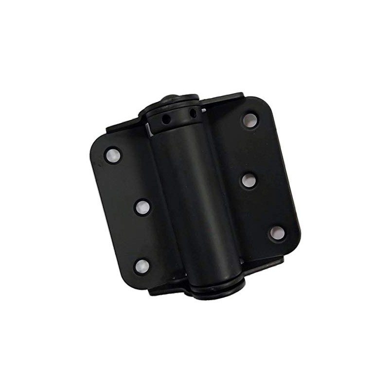 QCAA Heavy Duty Adjustable Spring Hinge, Thicker, 3", Black,Made in